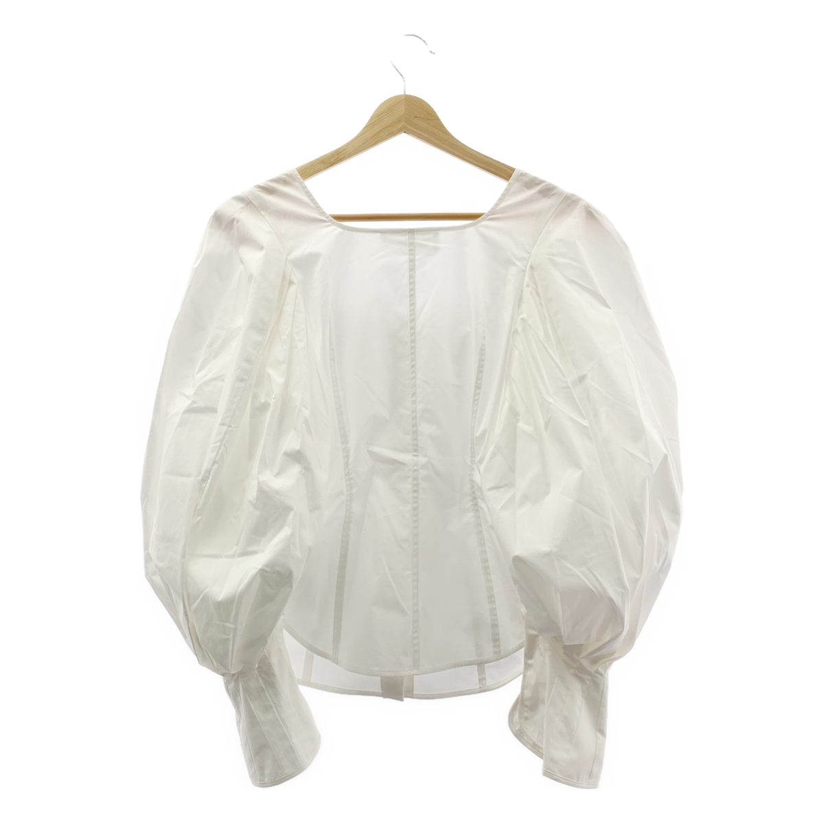 Mame Kurogouchi / マメクロゴウチ Square Neck Puff Sleeve Shirt スクエアネック パフスリーブ ストレッチコットン シャツ