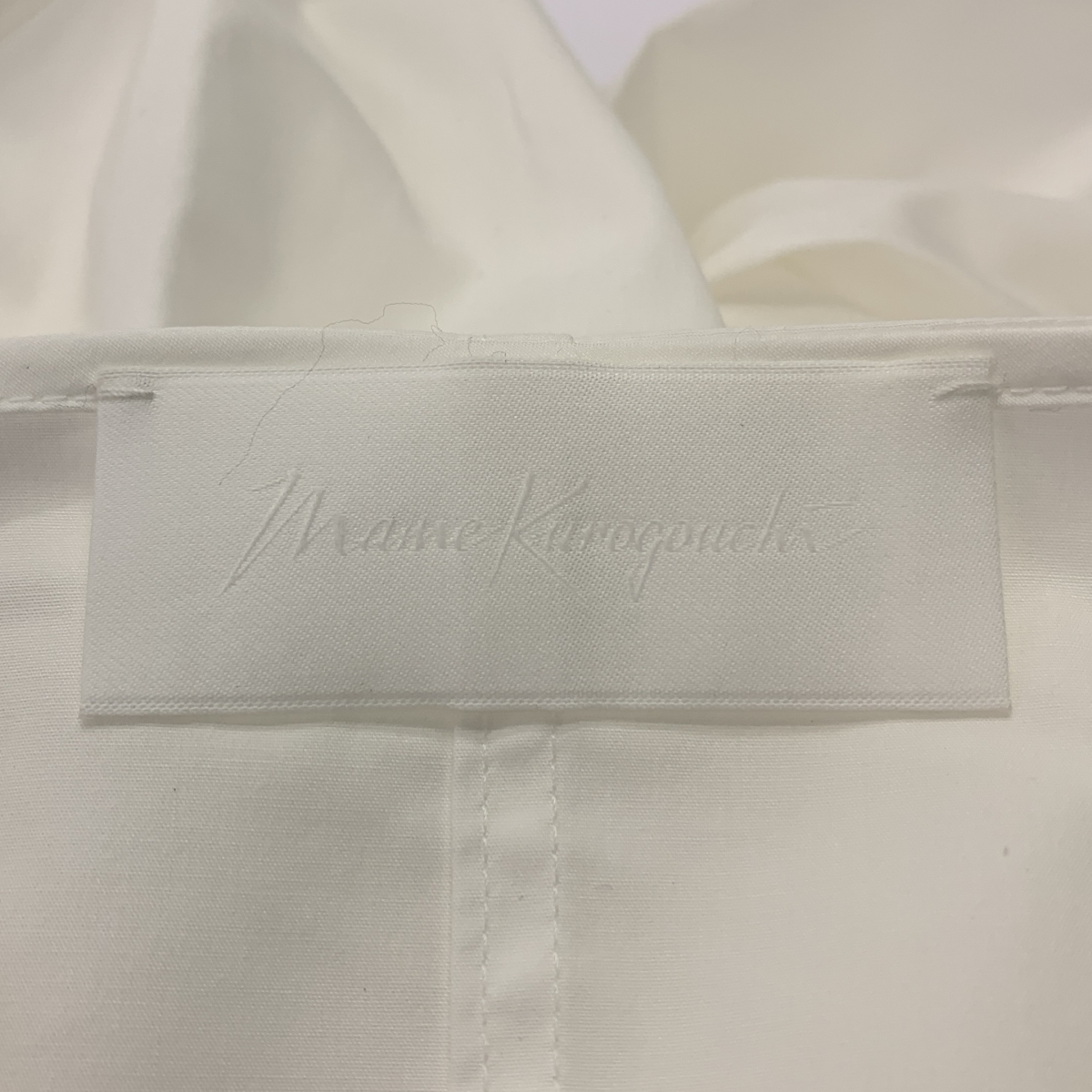 Mame Kurogouchi / マメクロゴウチ Square Neck Puff Sleeve Shirt スクエアネック パフスリーブ ストレッチコットン シャツ