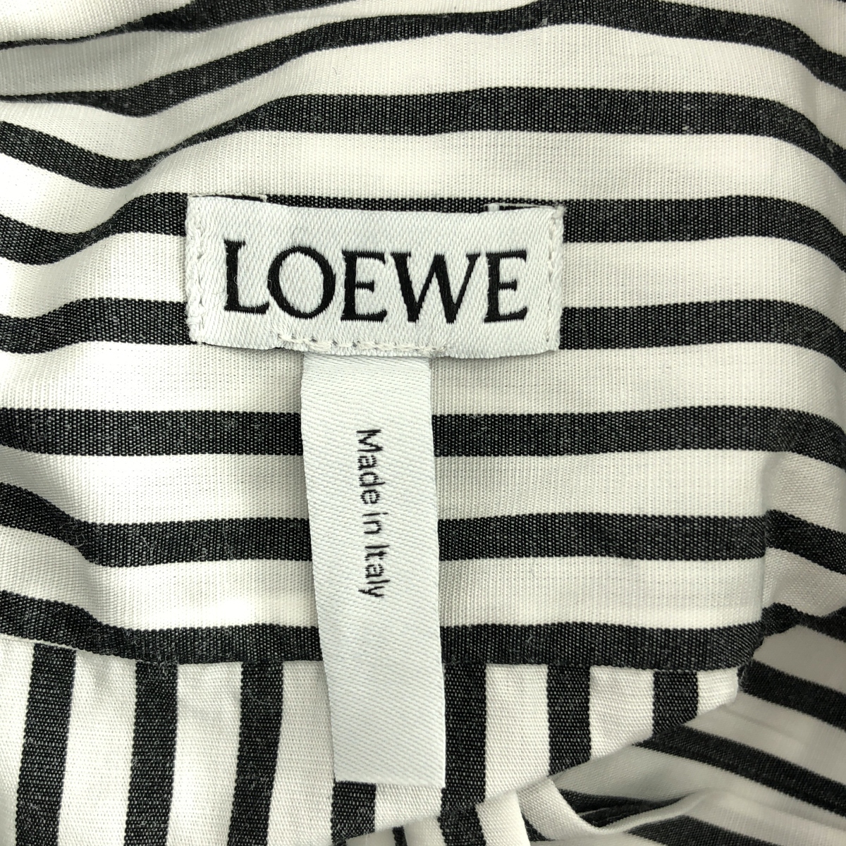 LOEWE / ロエベ ストライプ アナグラム ワンポイントロゴ ドレス シャツ