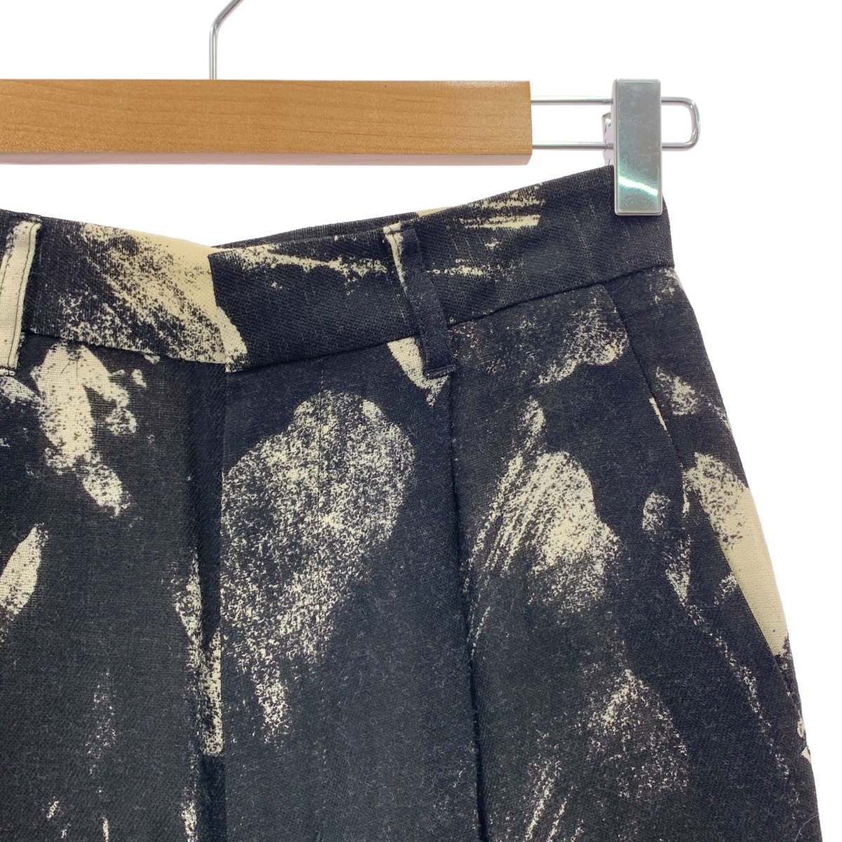 AKIRANAKA / アキラナカ ウール プリント フレア ワイド パンツ