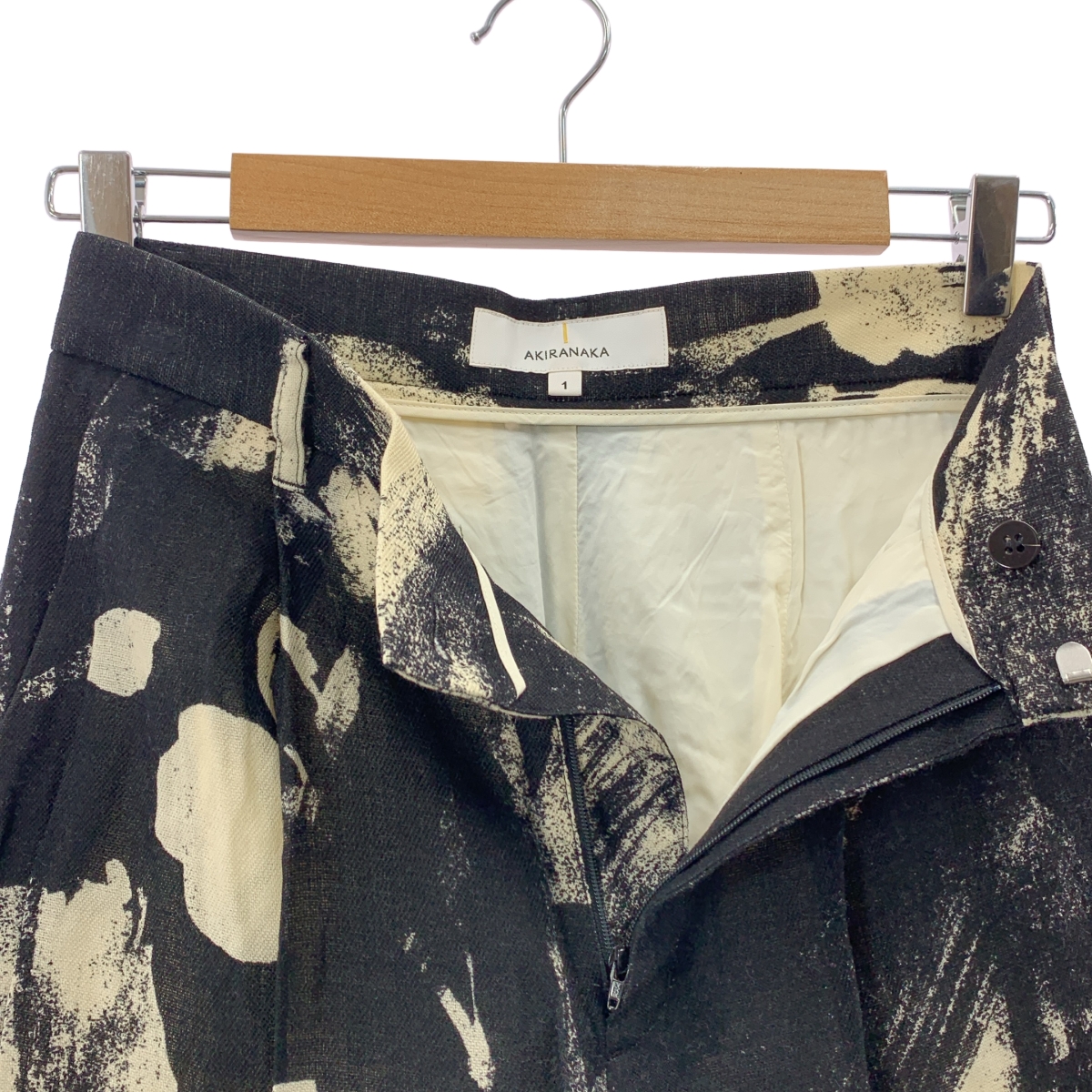 AKIRANAKA / アキラナカ ウール プリント フレア ワイド パンツ