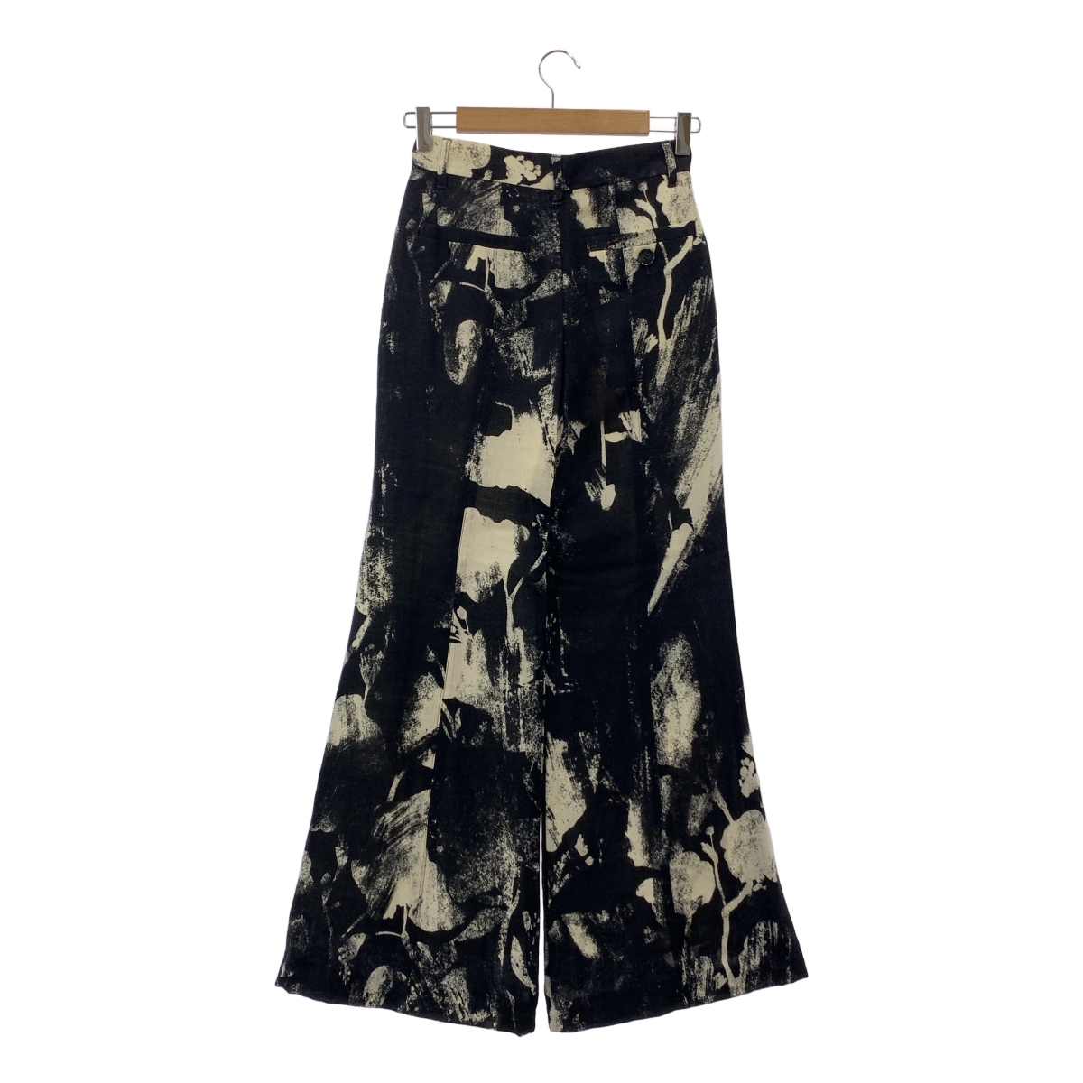 AKIRANAKA / アキラナカ ウール プリント フレア ワイド パンツ