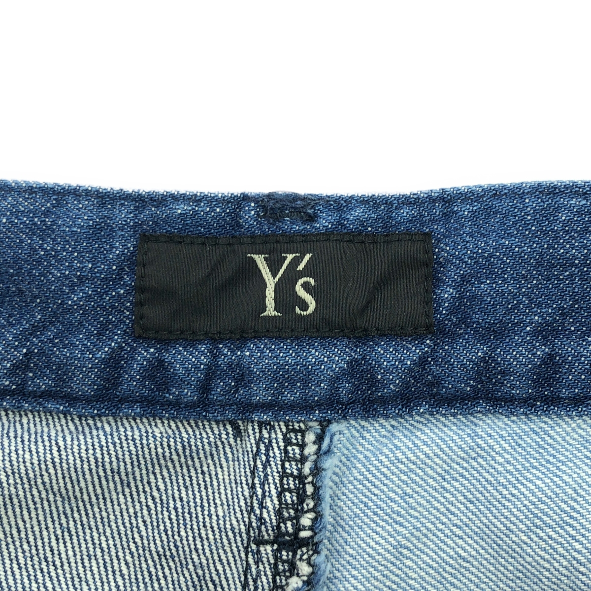 Y's / ワイズヨウジヤマモト ダメージ加工 バイカラー ワイド デニムパンツ