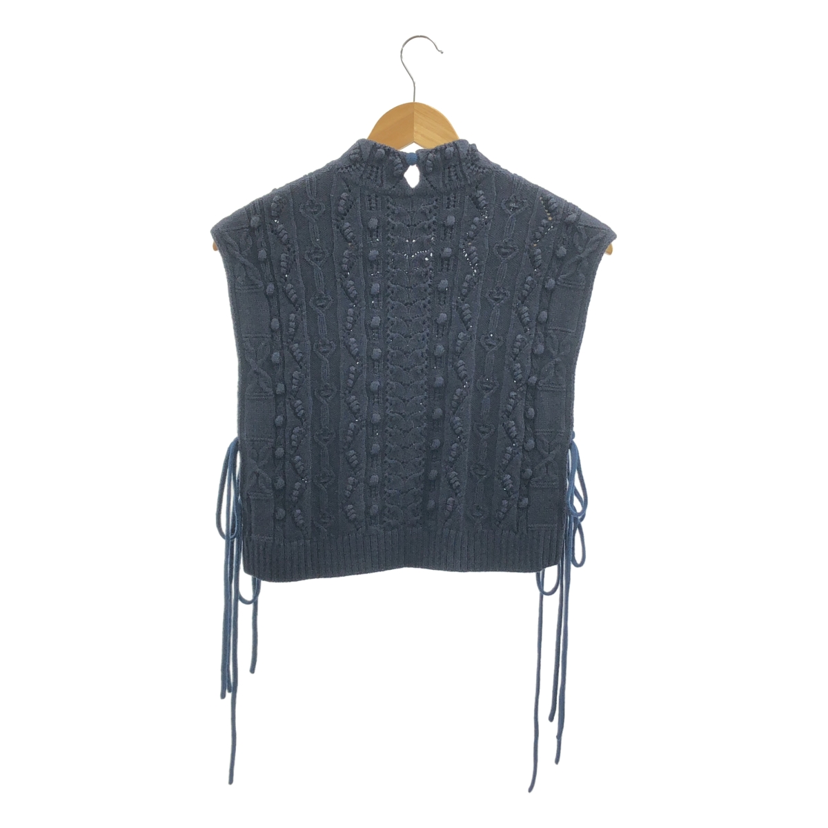 Mame Kurogouchi / マメクロゴウチ Floral Motif Hand Knitted Vest / フローラル ハイネック ニット ベスト