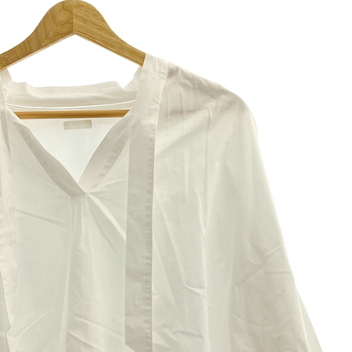 SEEALL / シーオール コットン オーバーサイズ タックブラウス