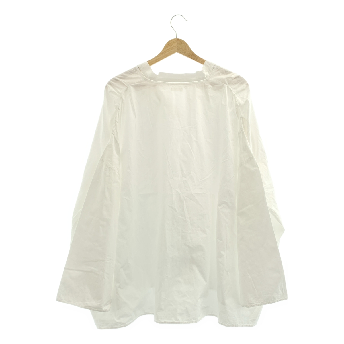 SEEALL / シーオール コットン オーバーサイズ タックブラウス
