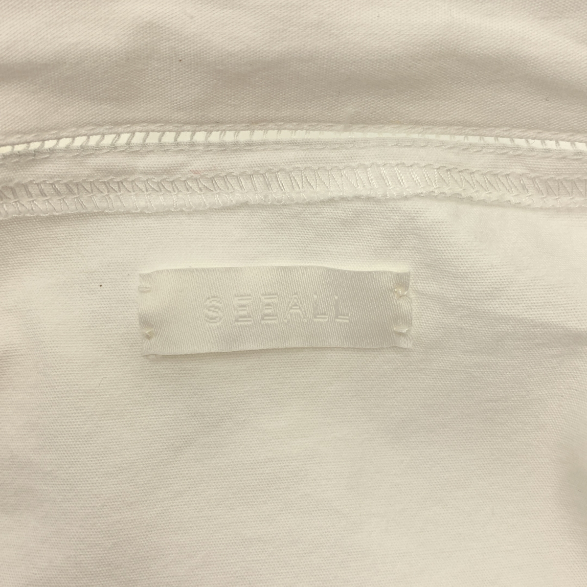 SEEALL / シーオール コットン オーバーサイズ タックブラウス