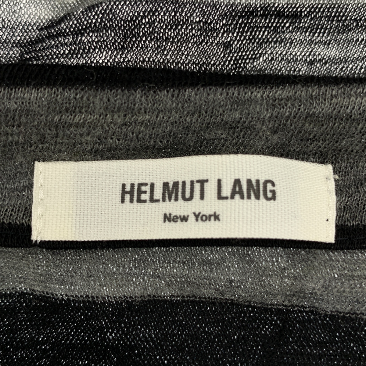 HELMUT LANG / ヘルムートラング ボーダー 変形 ボタンレス カーディガン