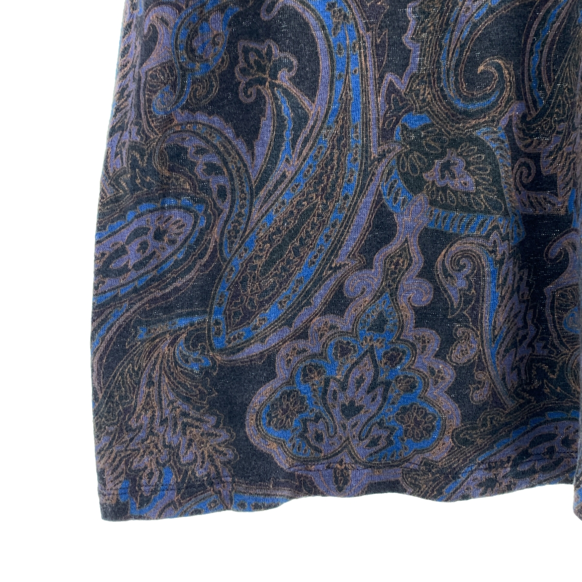 ETRO / エトロ コットン ペイズリー柄  Vネック カットソー