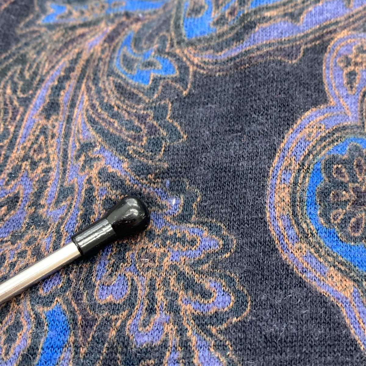 ETRO / エトロ コットン ペイズリー柄  Vネック カットソー