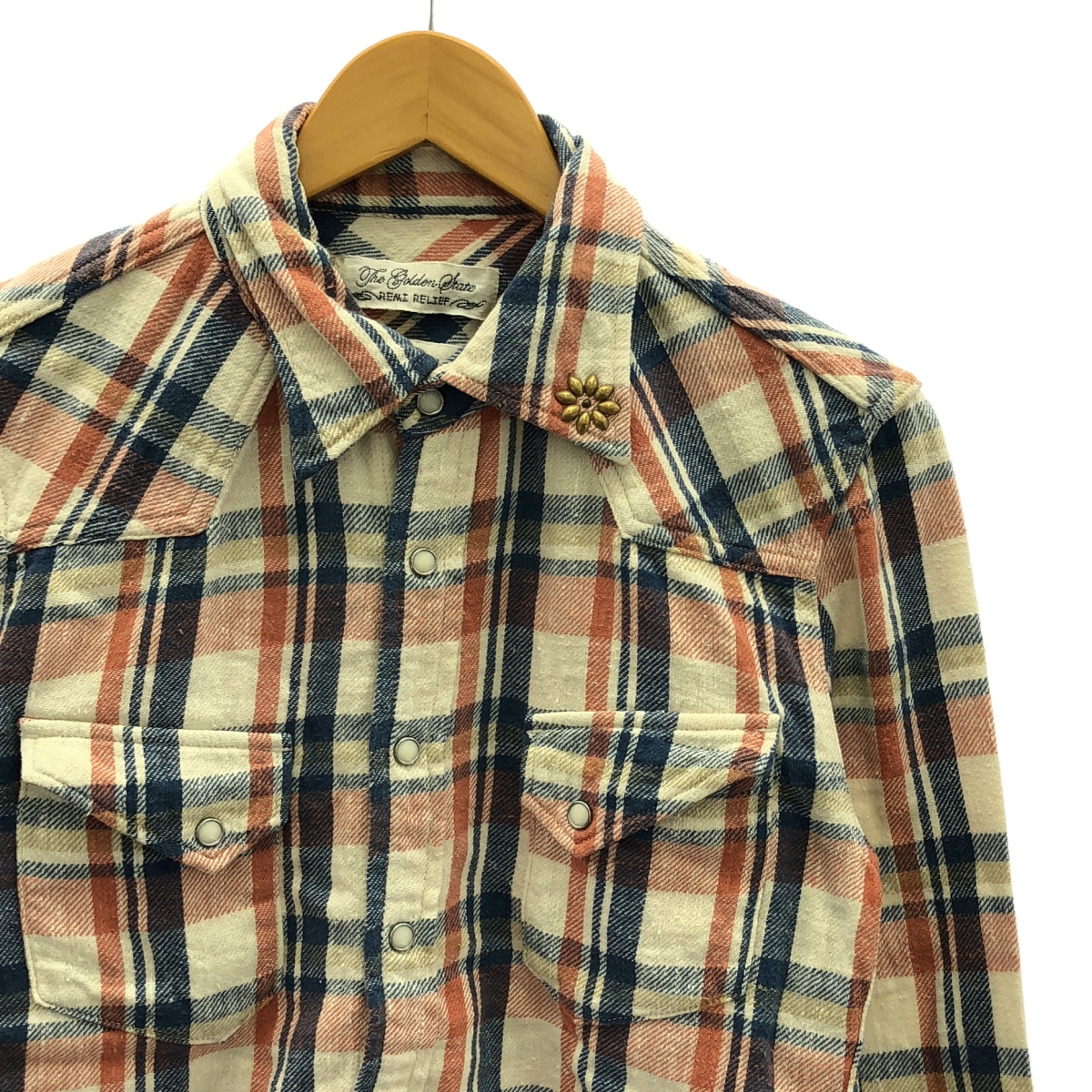 REMI RELIEF / レミレリーフ スタッズ フランネル ウエスタン シャツ