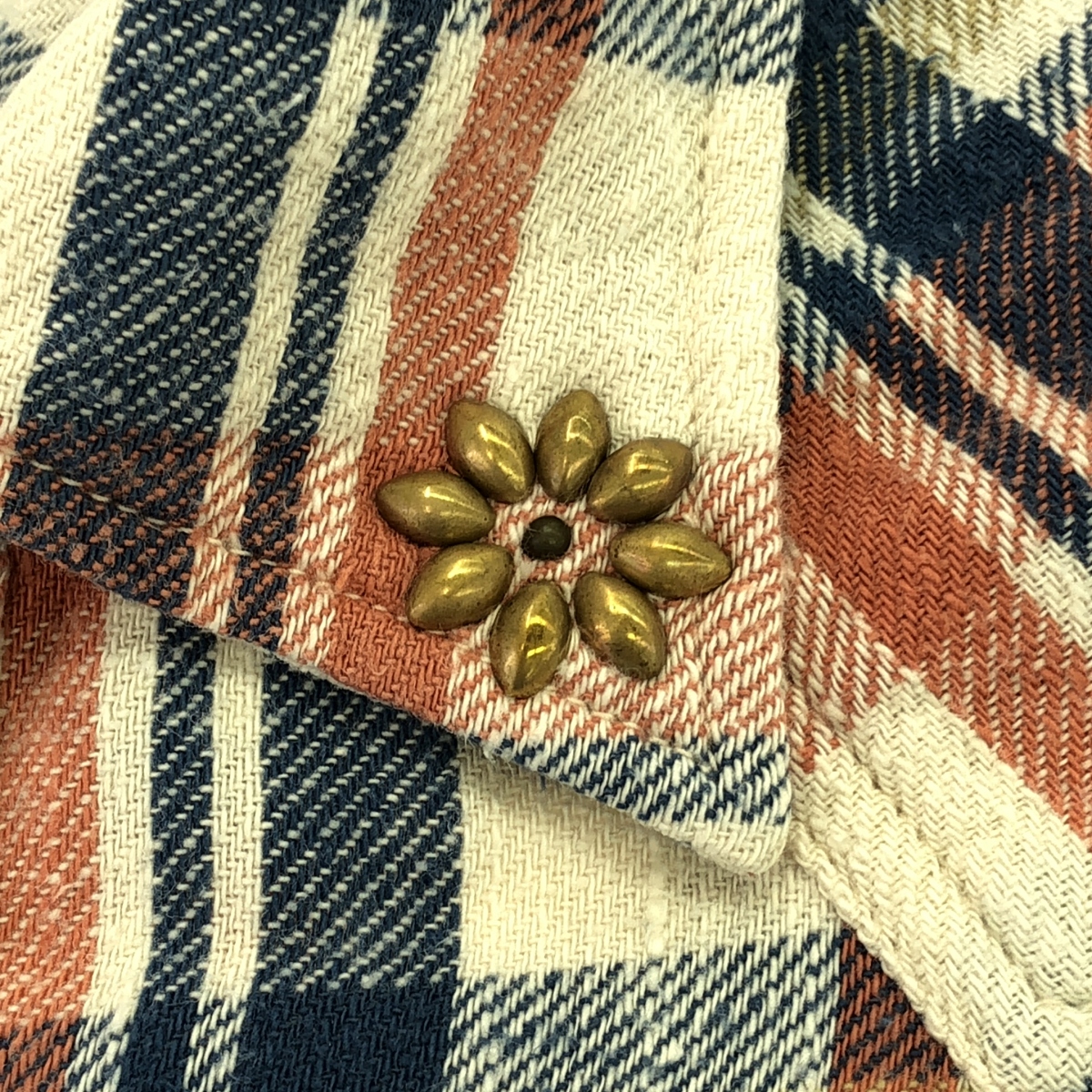 REMI RELIEF / レミレリーフ スタッズ フランネル ウエスタン シャツ