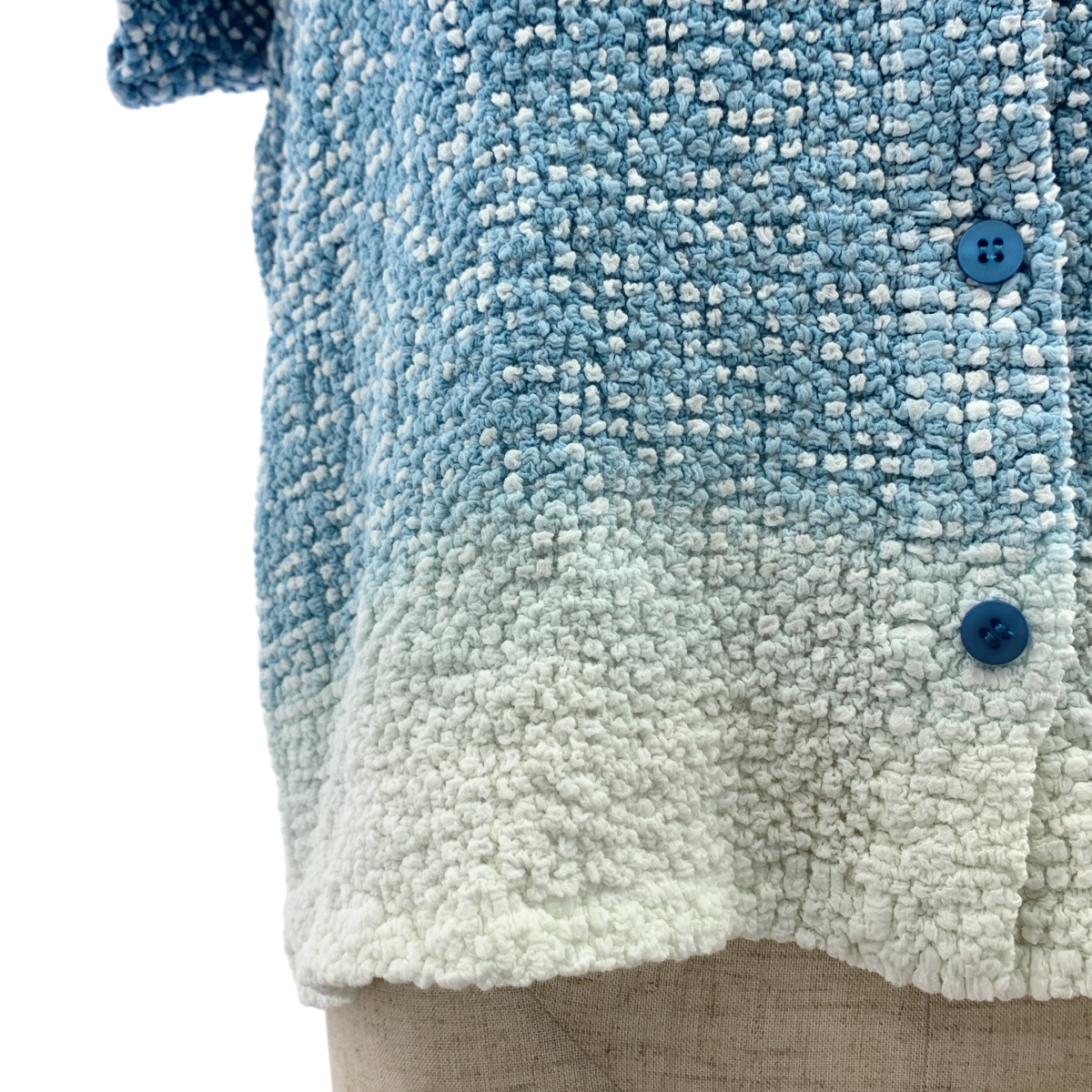 me ISSEY MIYAKE / ミーイッセイミヤケ GRADATION GINGHAM CHECK CAULIFLOWER グラデーション ギンガムチェック カリフラワー シャツ