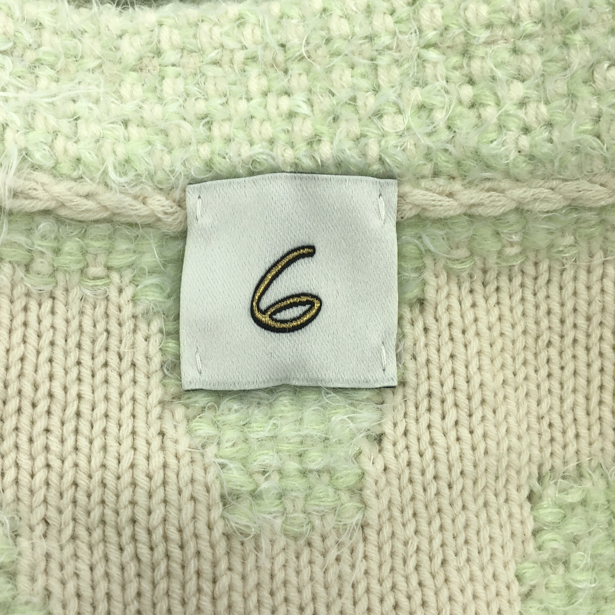 6(ROKU) / ロク フリンジ ジャカード カーディガン