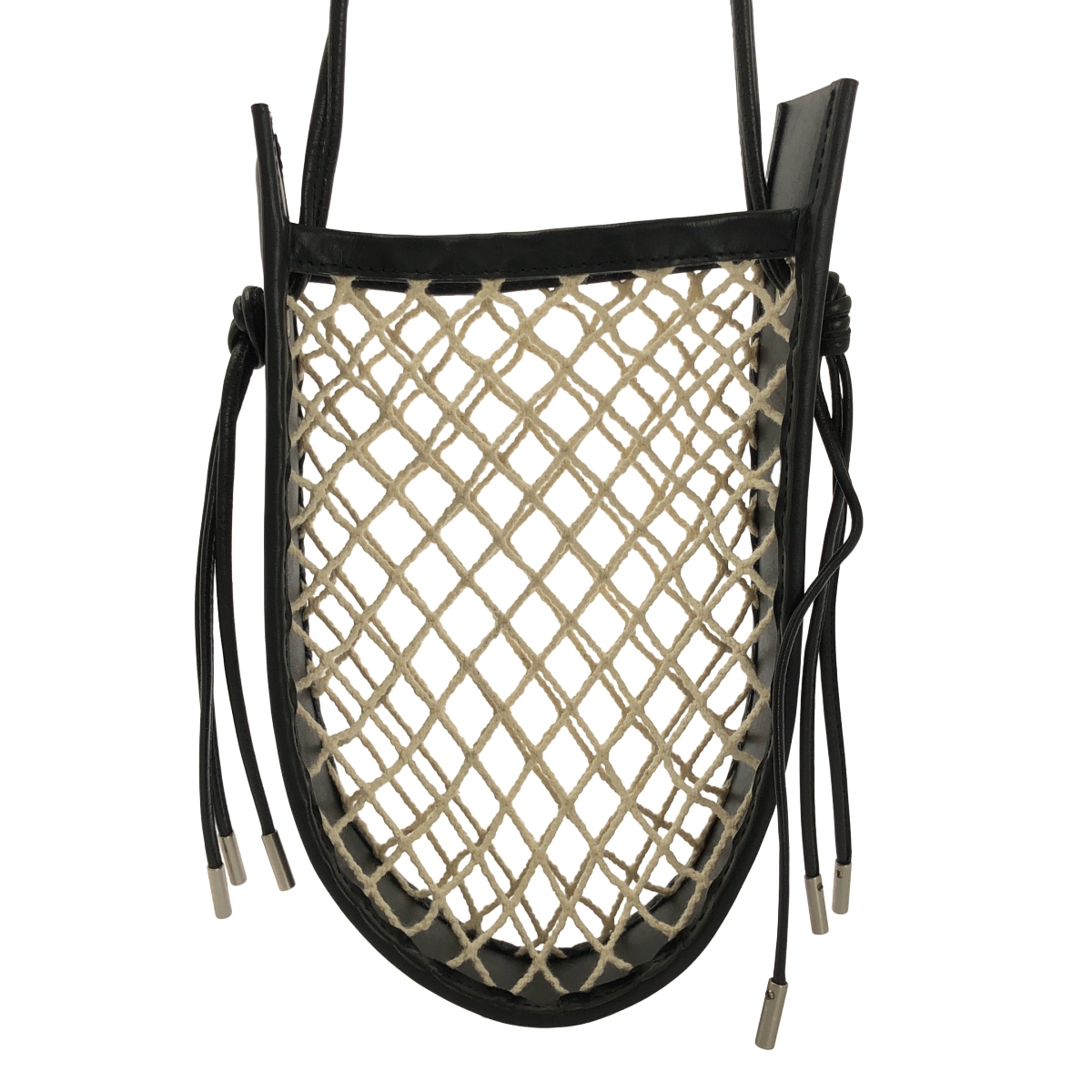 IHNN / イン ID-BAG01 / 3 STRAP MARI BAG / レザー切替 メッシュ ハンドバッグ