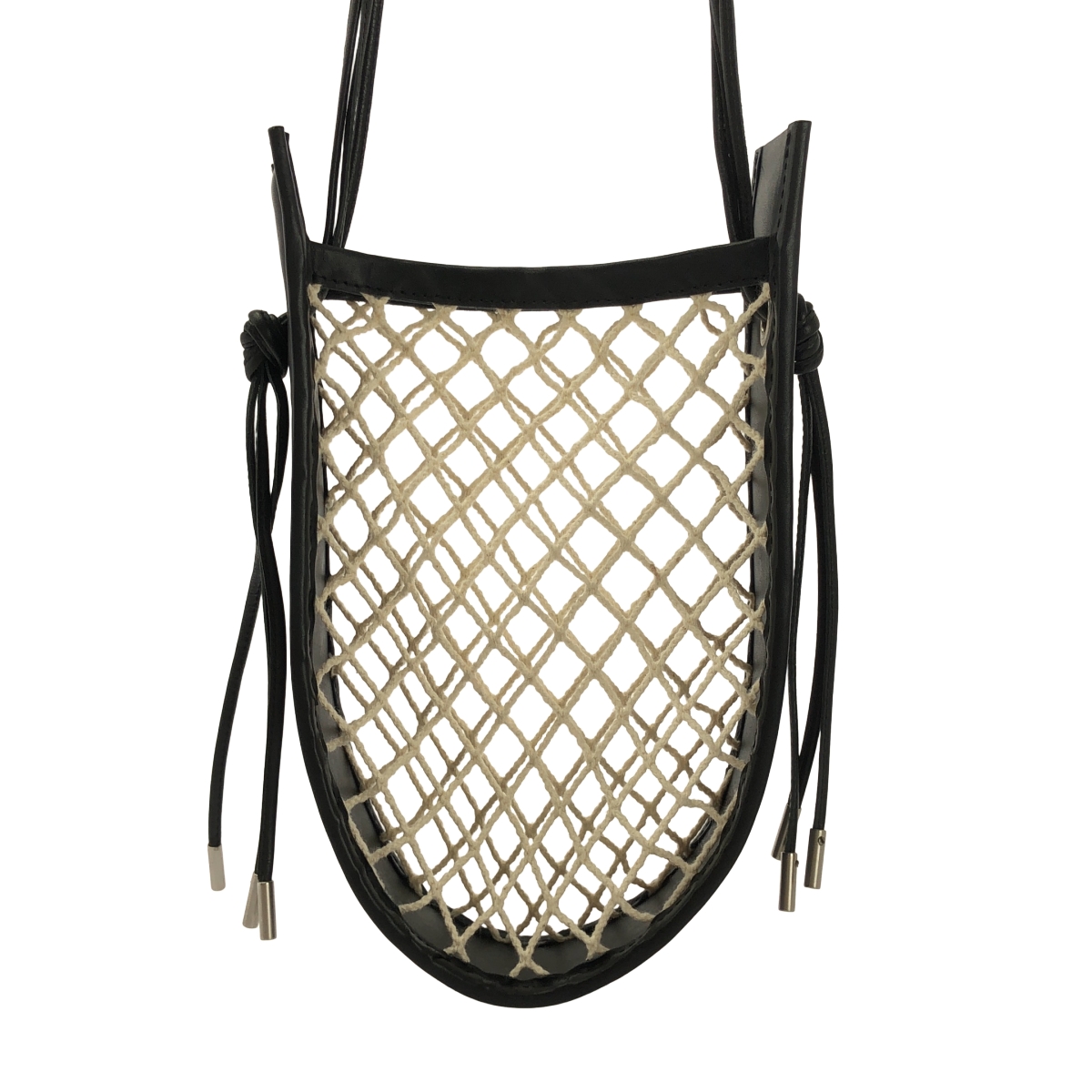 IHNN / イン ID-BAG01 / 3 STRAP MARI BAG / レザー切替 メッシュ ハンドバッグ