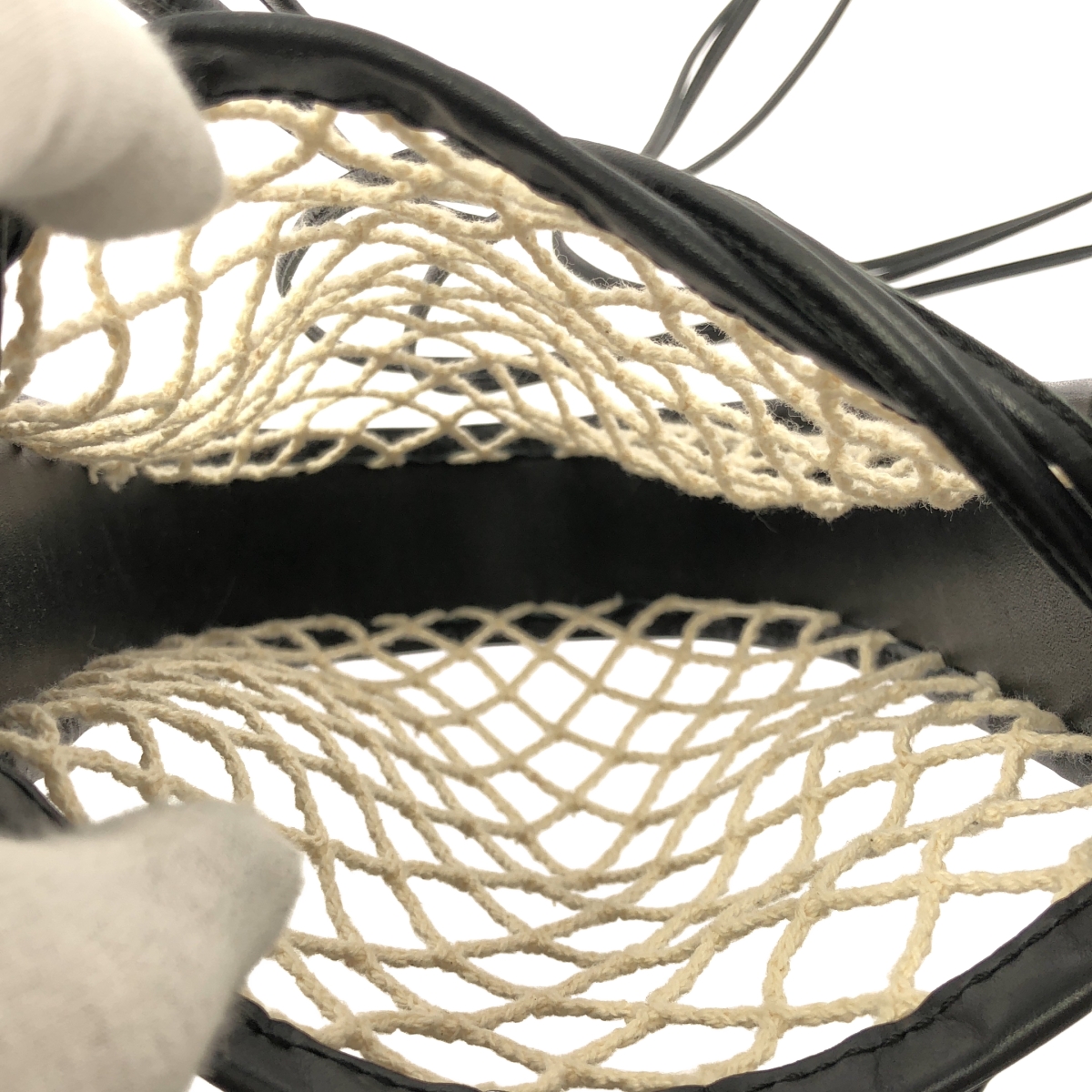 IHNN / イン ID-BAG01 / 3 STRAP MARI BAG / レザー切替 メッシュ ハンドバッグ