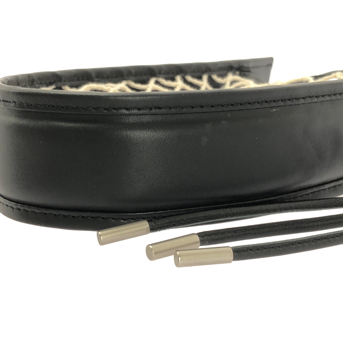 IHNN / イン ID-BAG01 / 3 STRAP MARI BAG / レザー切替 メッシュ ハンドバッグ