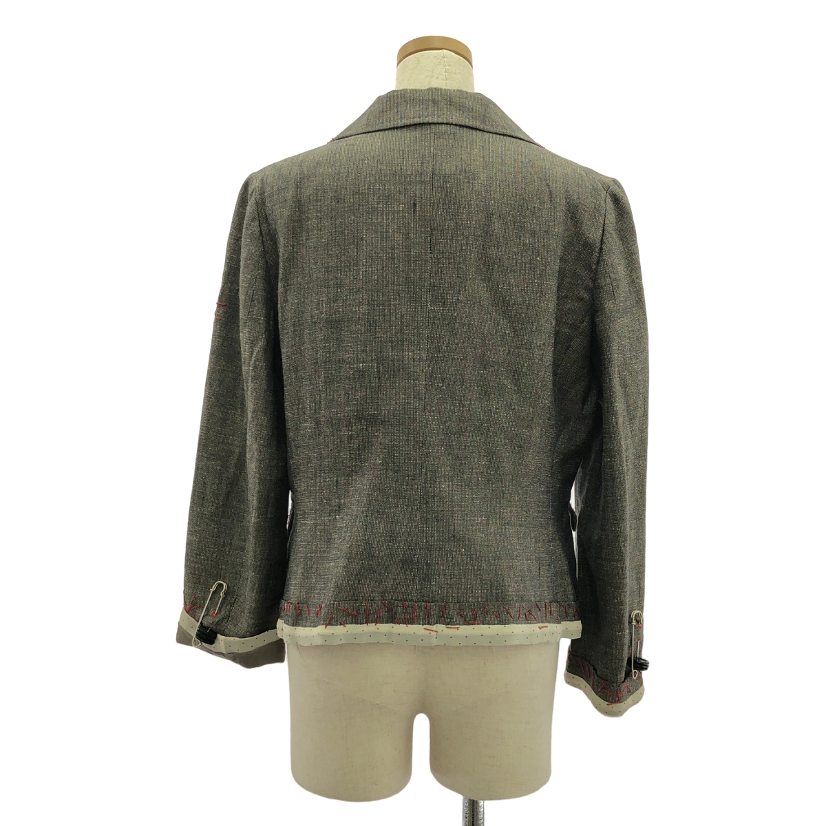 MOSCHINO / モスキーノ リネン コットン ステッチ テーラードジャケット