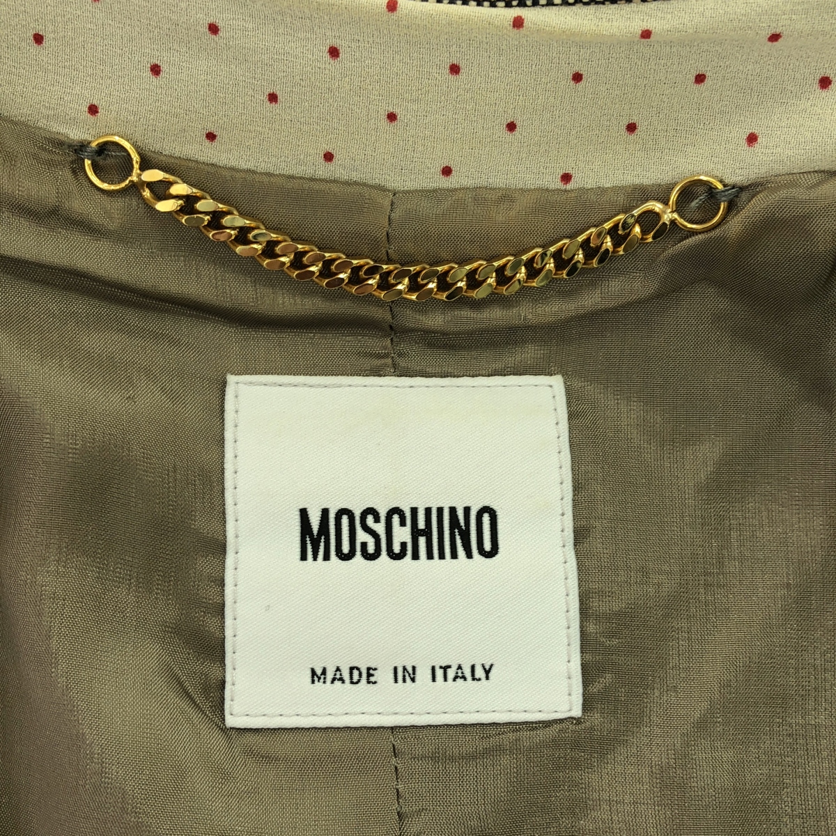 MOSCHINO / モスキーノ リネン コットン ステッチ テーラードジャケット