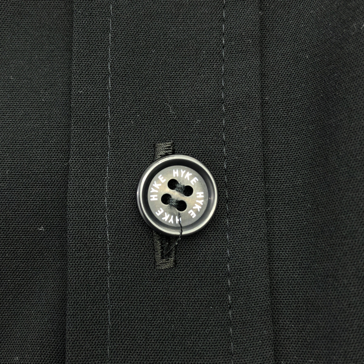 HYKE / ハイク SHIRT DRESS / ロゴボタン ドローストリング シャツ ワンピース