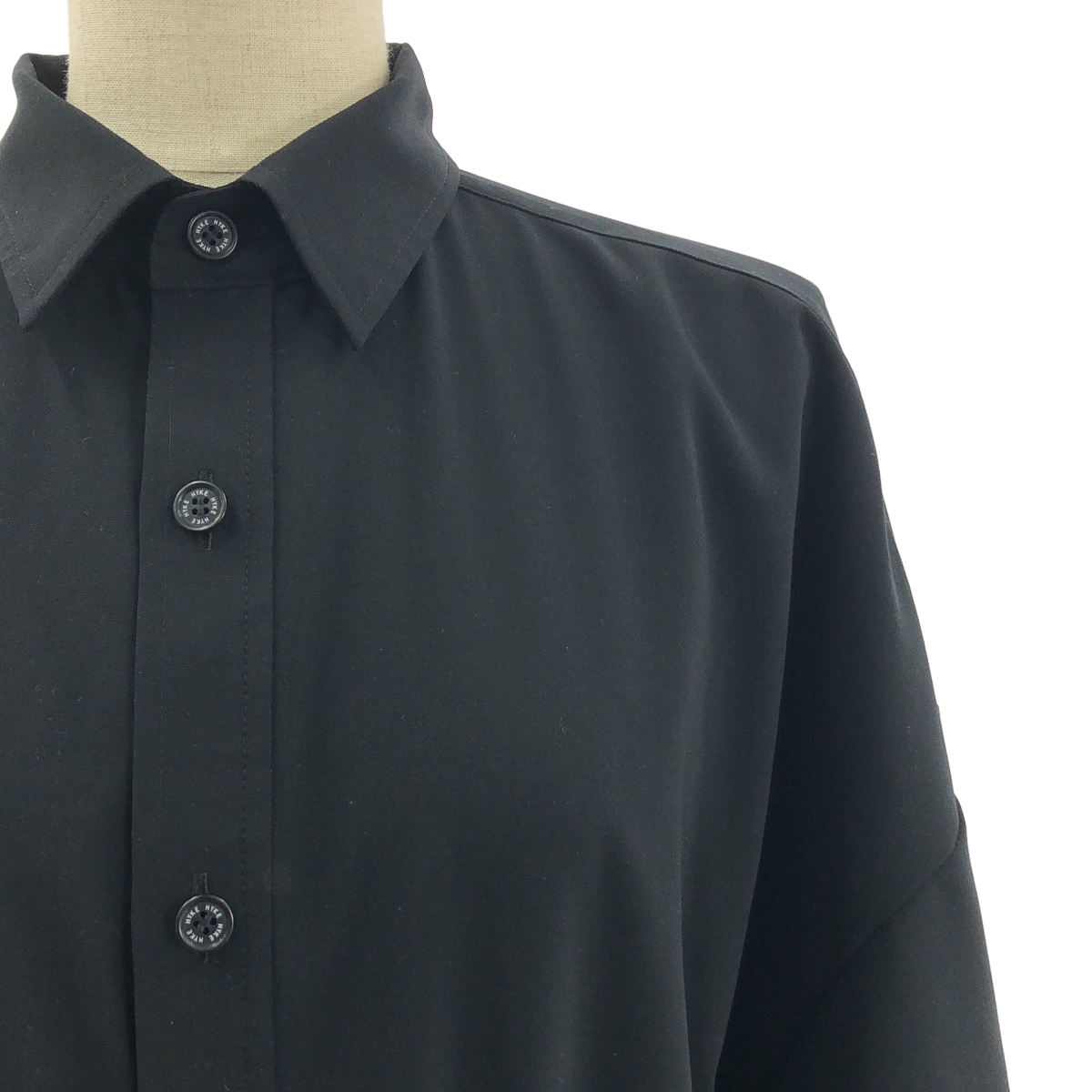 HYKE / ハイク SHIRT DRESS / ロゴボタン ドローストリング シャツ ワンピース