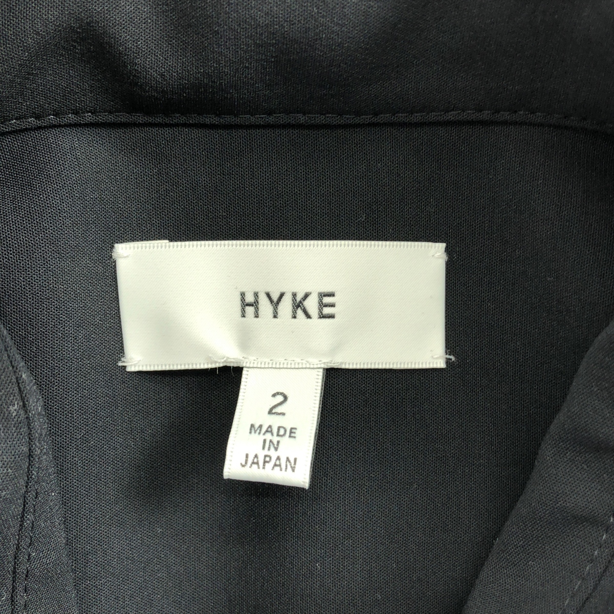 HYKE / ハイク SHIRT DRESS / ロゴボタン ドローストリング シャツ ワンピース
