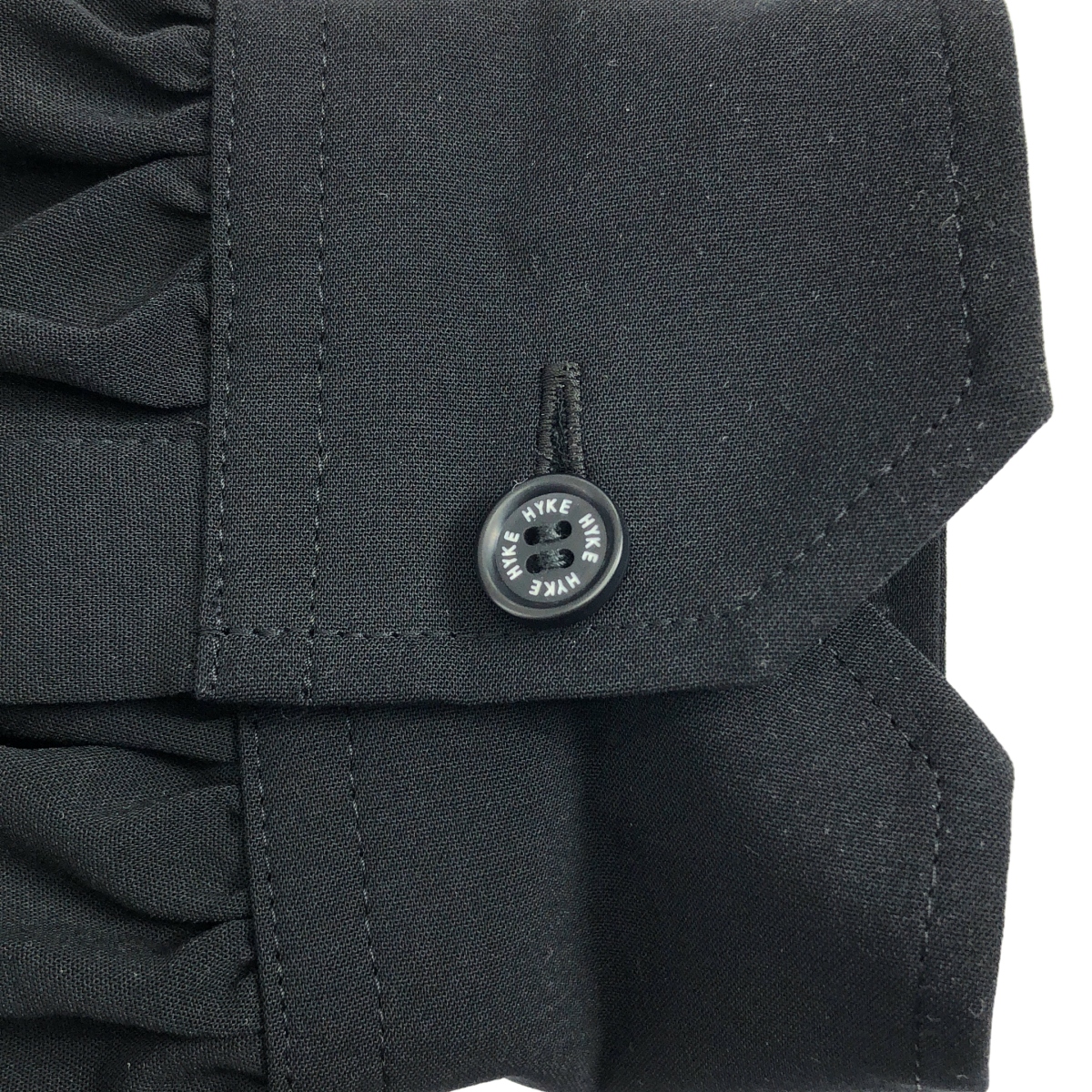 HYKE / ハイク SHIRT DRESS / ロゴボタン ドローストリング シャツ ワンピース