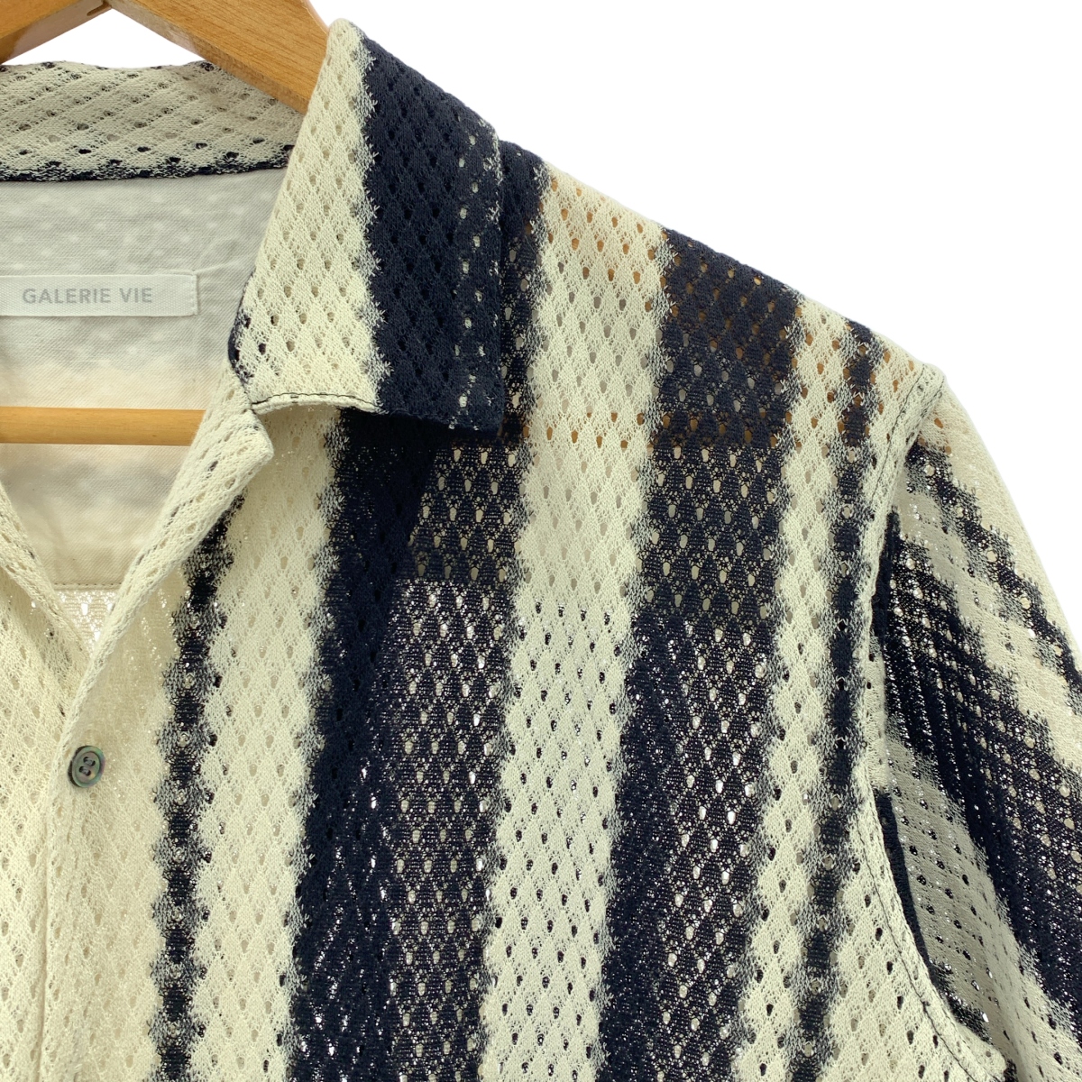 GALERIE VIE / ギャルリーヴィー ランダムストライプ オープンカラーシャツ