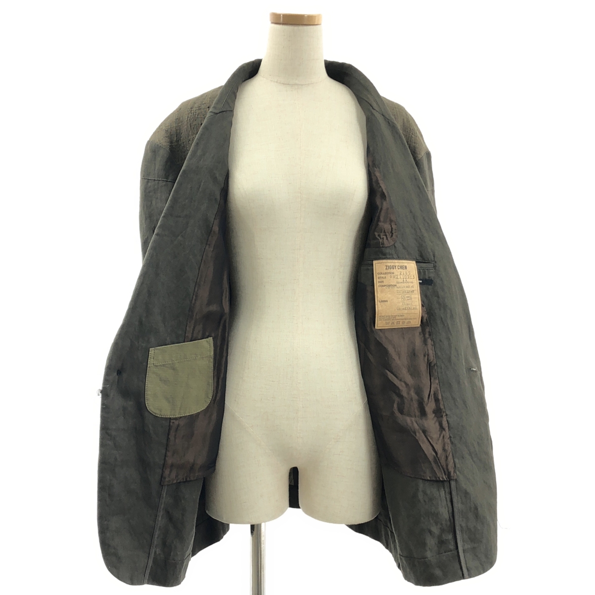 ziggy chen / ジギーチェン パッチ シングルブレスト オーバー ジャケット