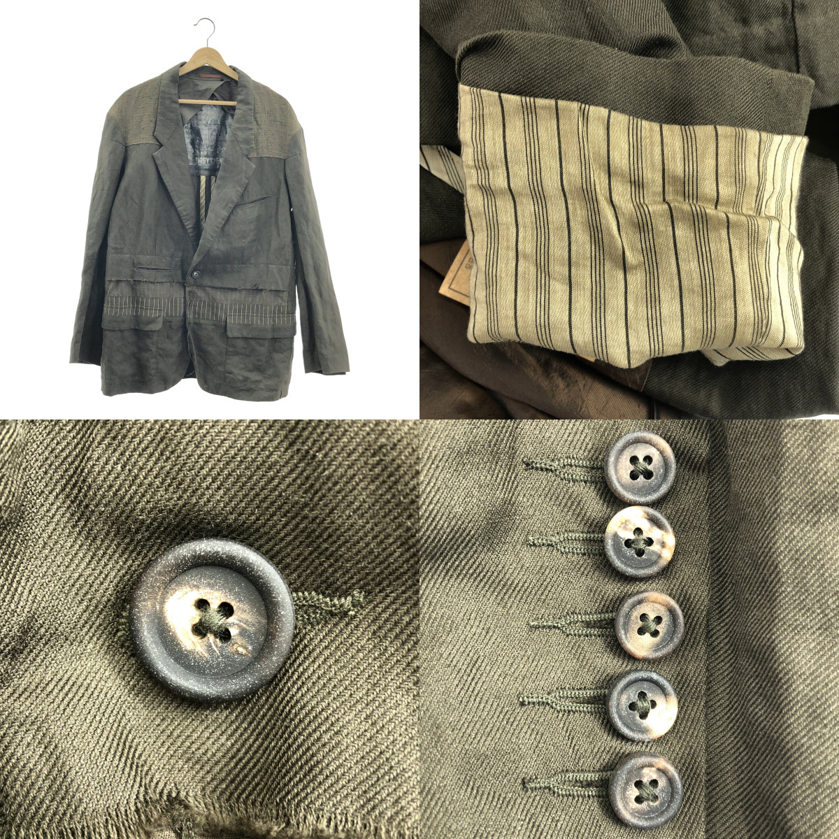 ziggy chen / ジギーチェン パッチ シングルブレスト オーバー ジャケット