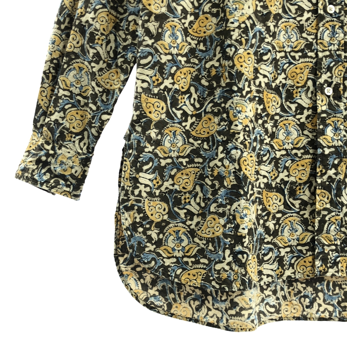 HEUGN / ユーゲン 総柄 バンドカラー シャツ