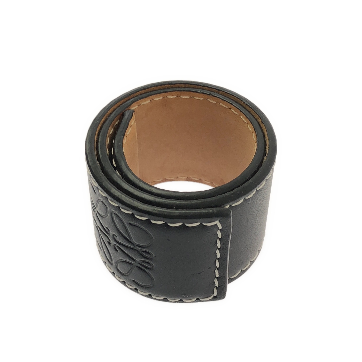 LOEWE / ロエベ レザー アナグラム ロゴ スラップ ブレスレット