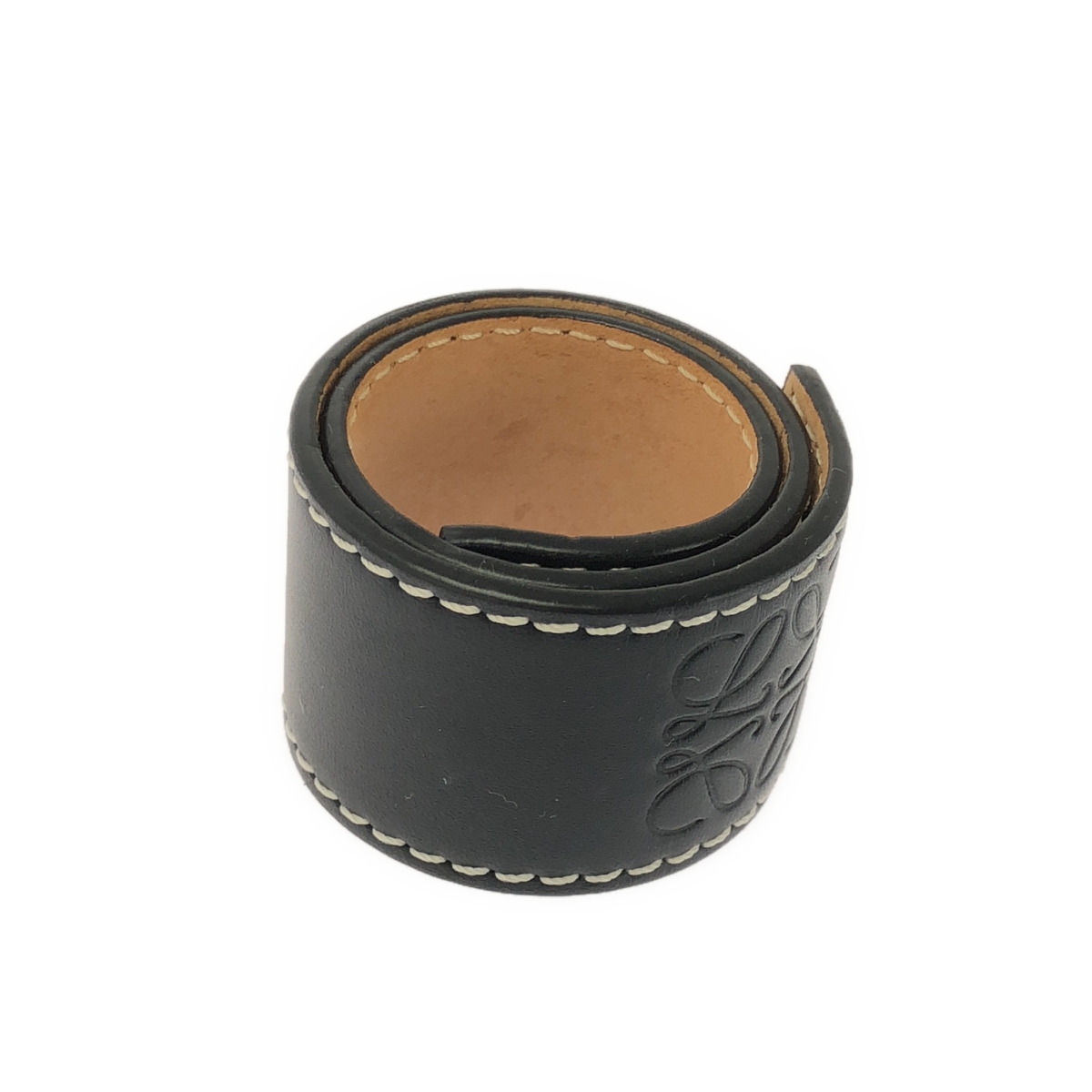 LOEWE / ロエベ レザー アナグラム ロゴ スラップ ブレスレット