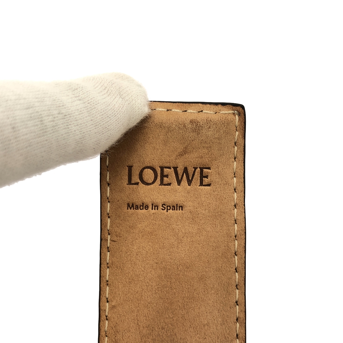LOEWE / ロエベ レザー アナグラム ロゴ スラップ ブレスレット
