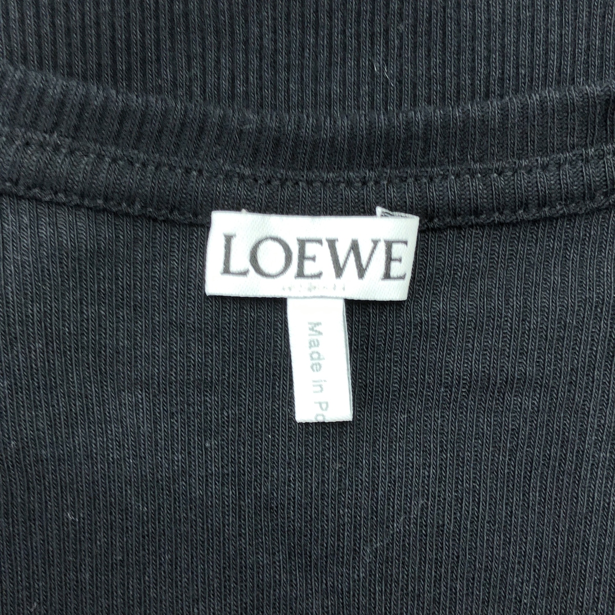 LOEWE / ロエベ アナグラム エンブロイダリーロゴ リブ タンクトップ カットソー