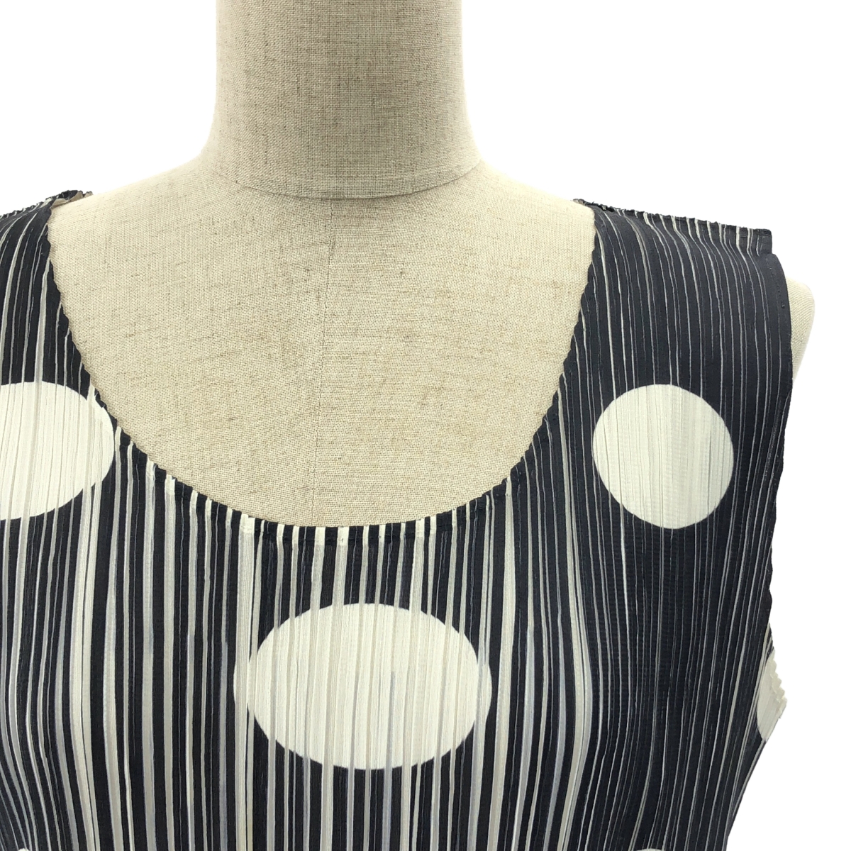 PLEATS PLEASE ISSEY MIYAKE / プリーツプリーズイッセイミヤケ ドット ノースリーブ ドレス ワンピース