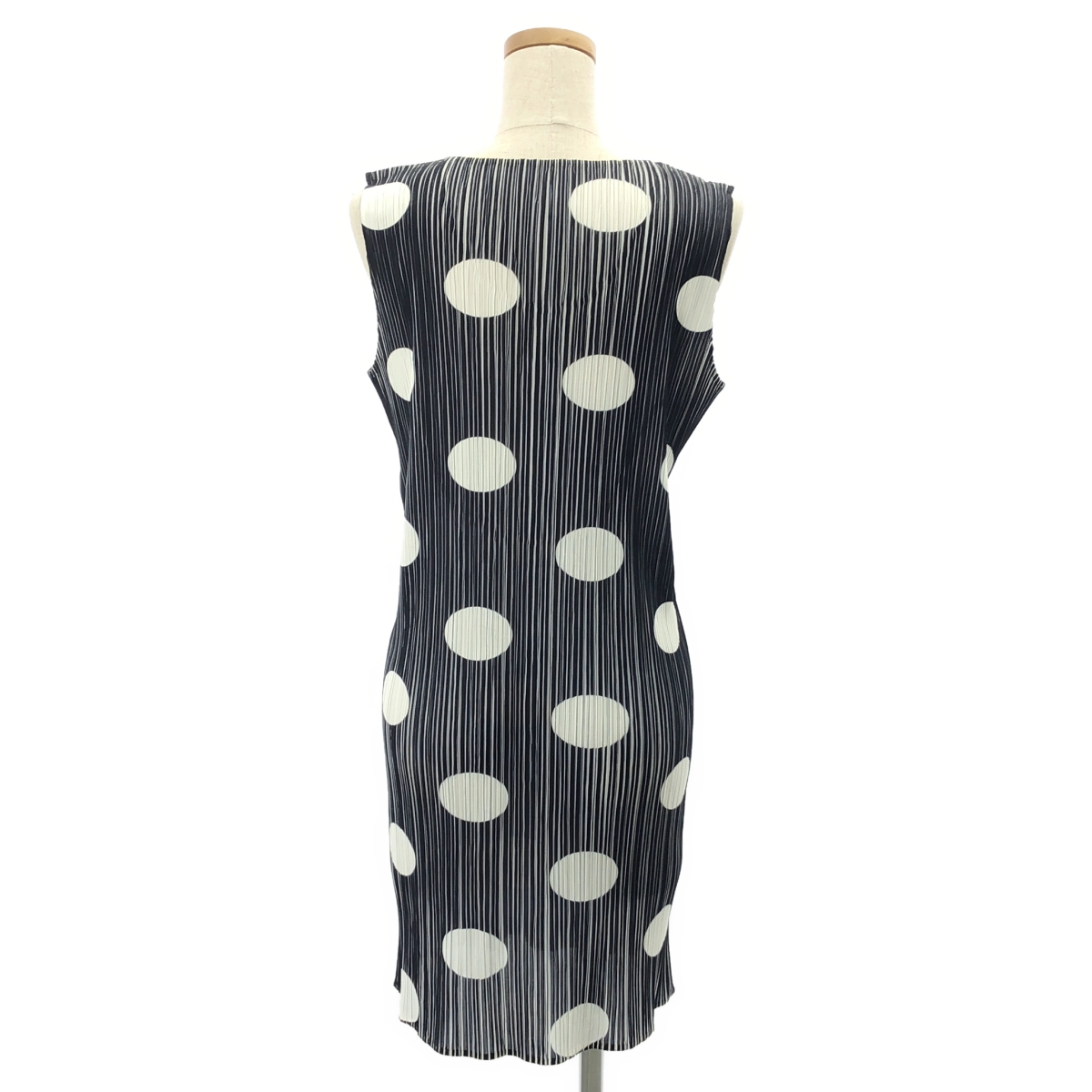 PLEATS PLEASE ISSEY MIYAKE / プリーツプリーズイッセイミヤケ ドット ノースリーブ ドレス ワンピース