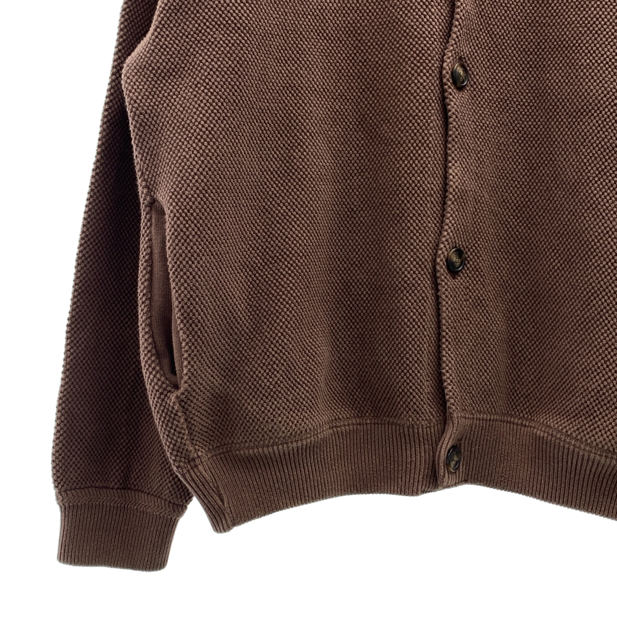 Crepuscule / クレプスキュール Moss stitch crew cardigan 鹿の子編み カーディガン