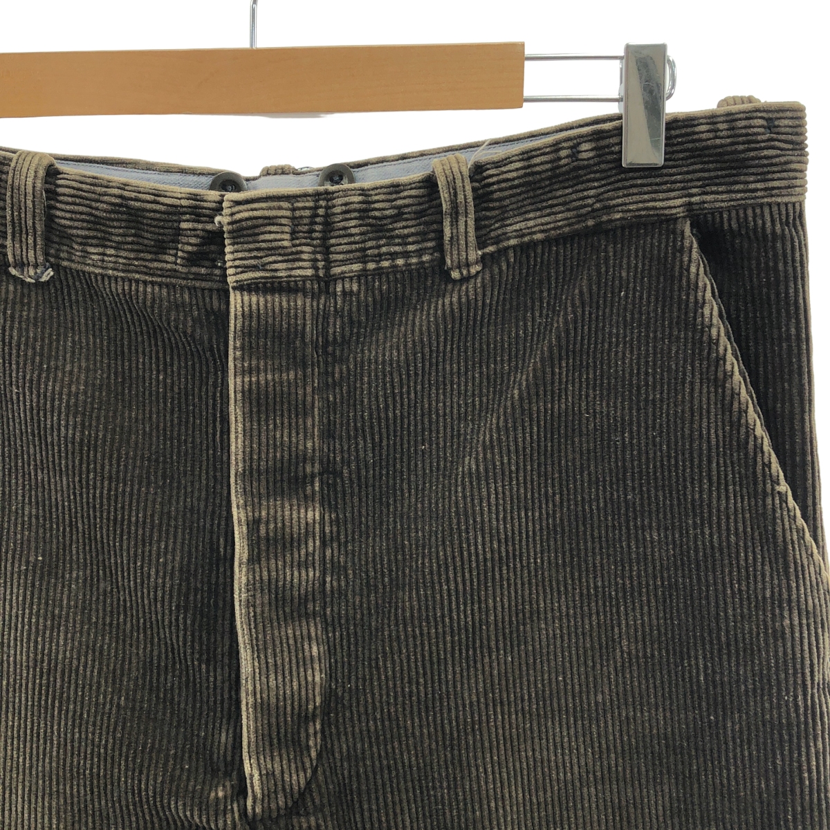 EURO VINTAGE / ユーロヴィンテージ 推定40-50s フレンチワーク サスペンダーボタン付 コーデュロイパンツ