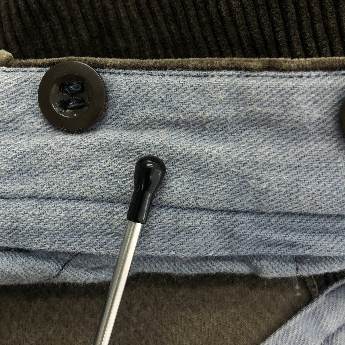 EURO VINTAGE / ユーロヴィンテージ 推定40-50s フレンチワーク サスペンダーボタン付 コーデュロイパンツ