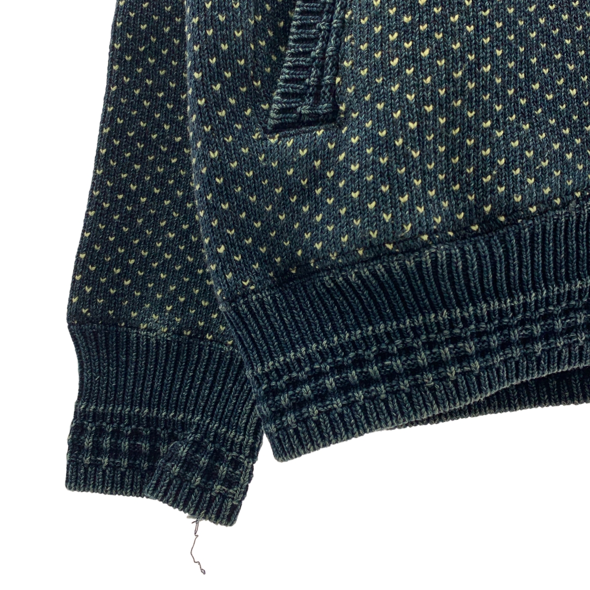 REMI RELIEF / レミレリーフ インディゴ染 バーズアイ ジップパーカー