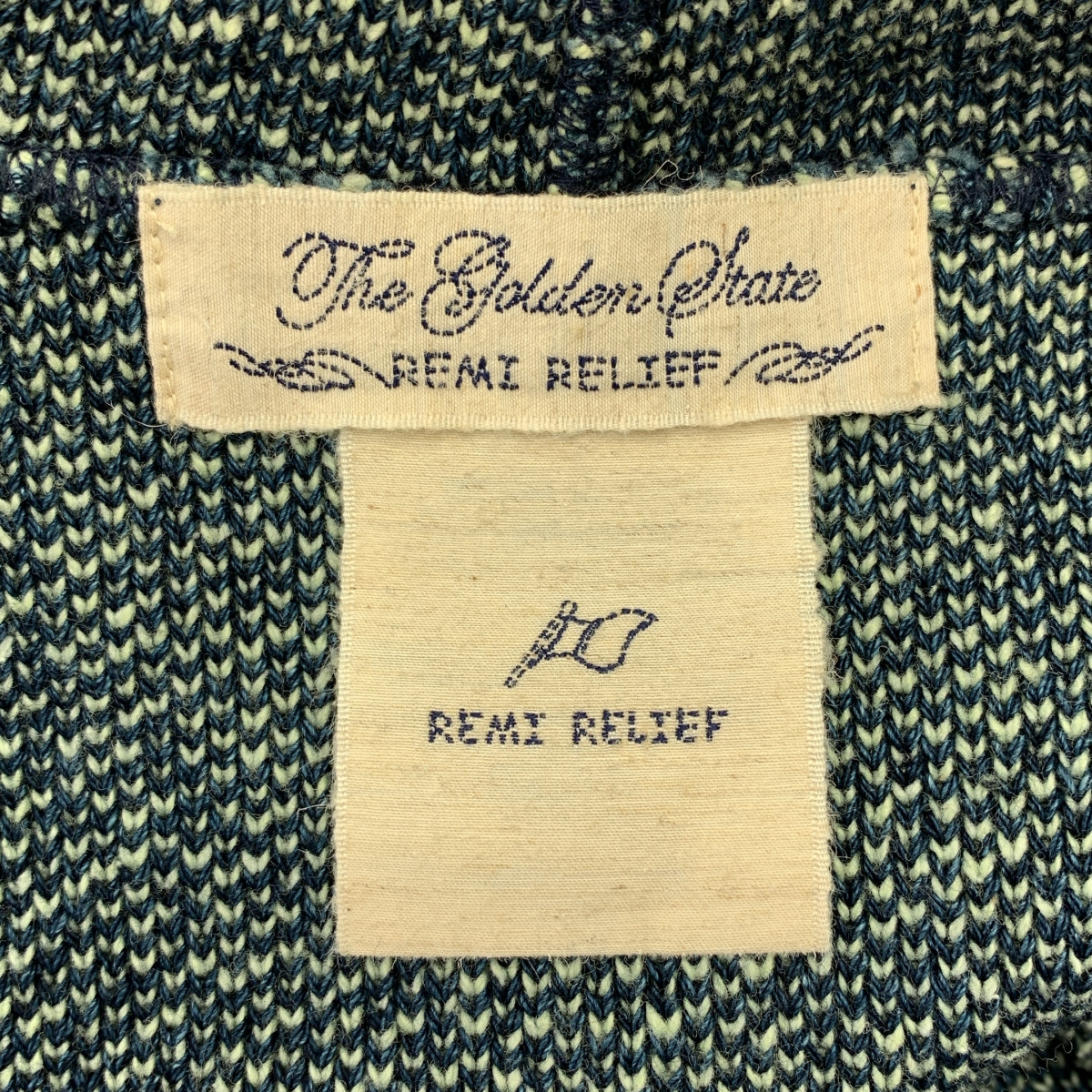 REMI RELIEF / レミレリーフ インディゴ染 バーズアイ ジップパーカー