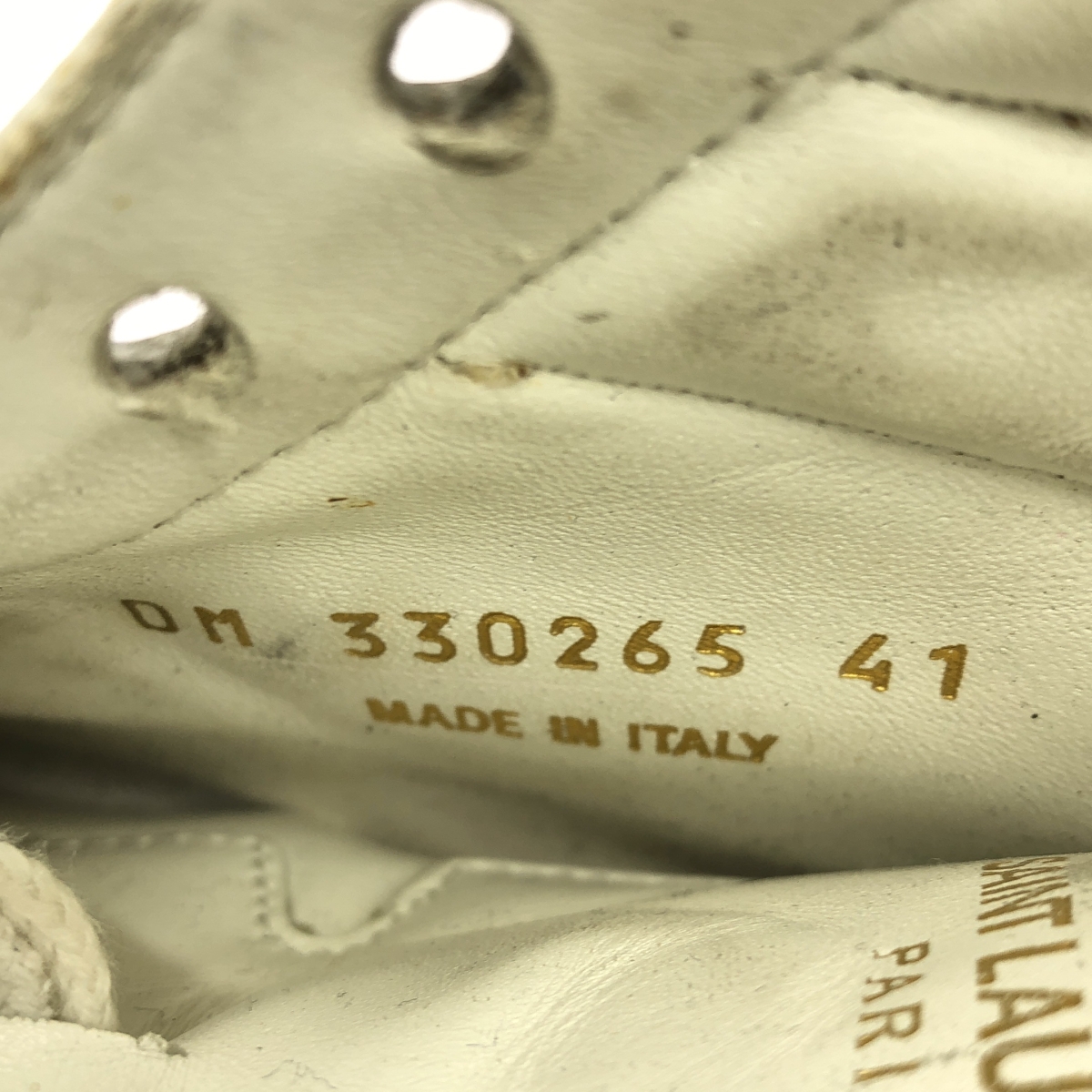 SAINT LAURENT PARIS / サンローランパリ レザー メッシュ ハイカット スニーカー