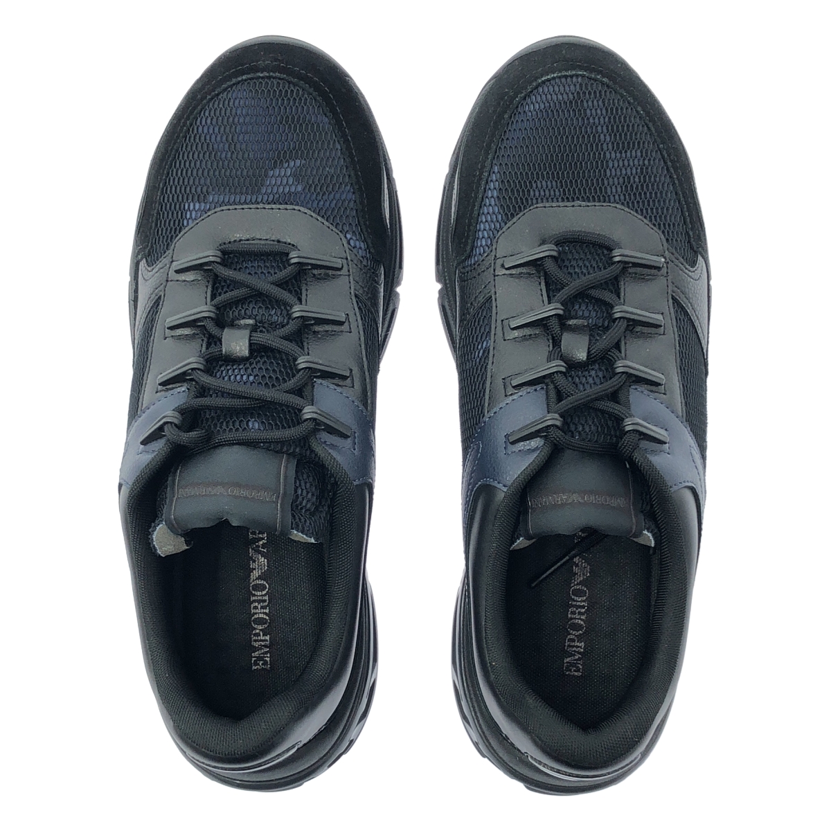 EMPORIO ARMANI / エンポリオアルマーニ スエード切替 レザー ローカット スニーカー