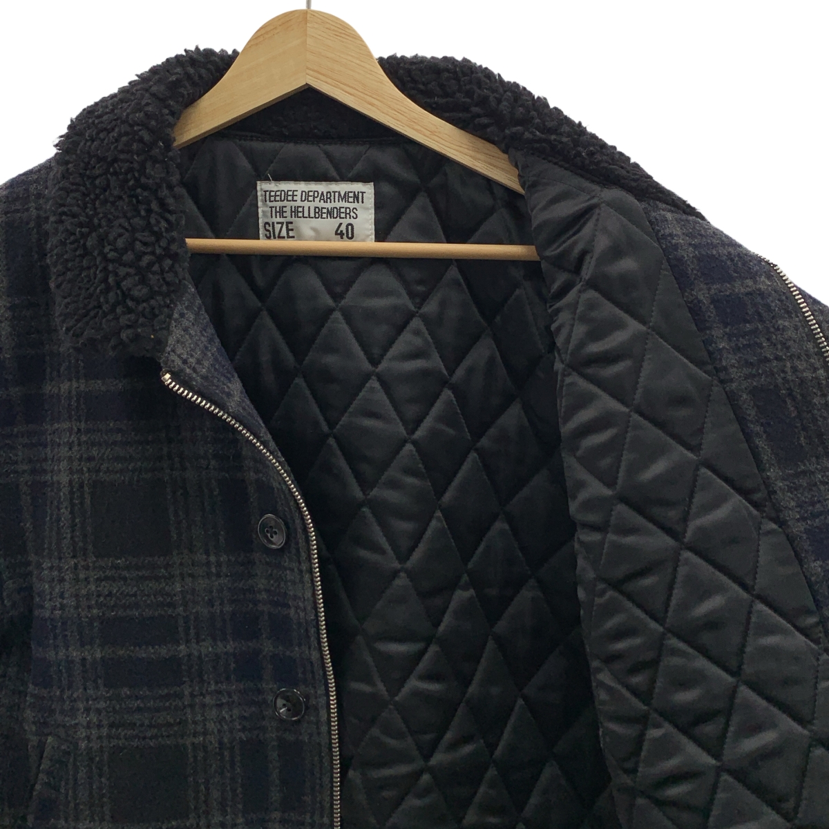 Tee Dee / ティーディー ウール チェック キルティングジャケット