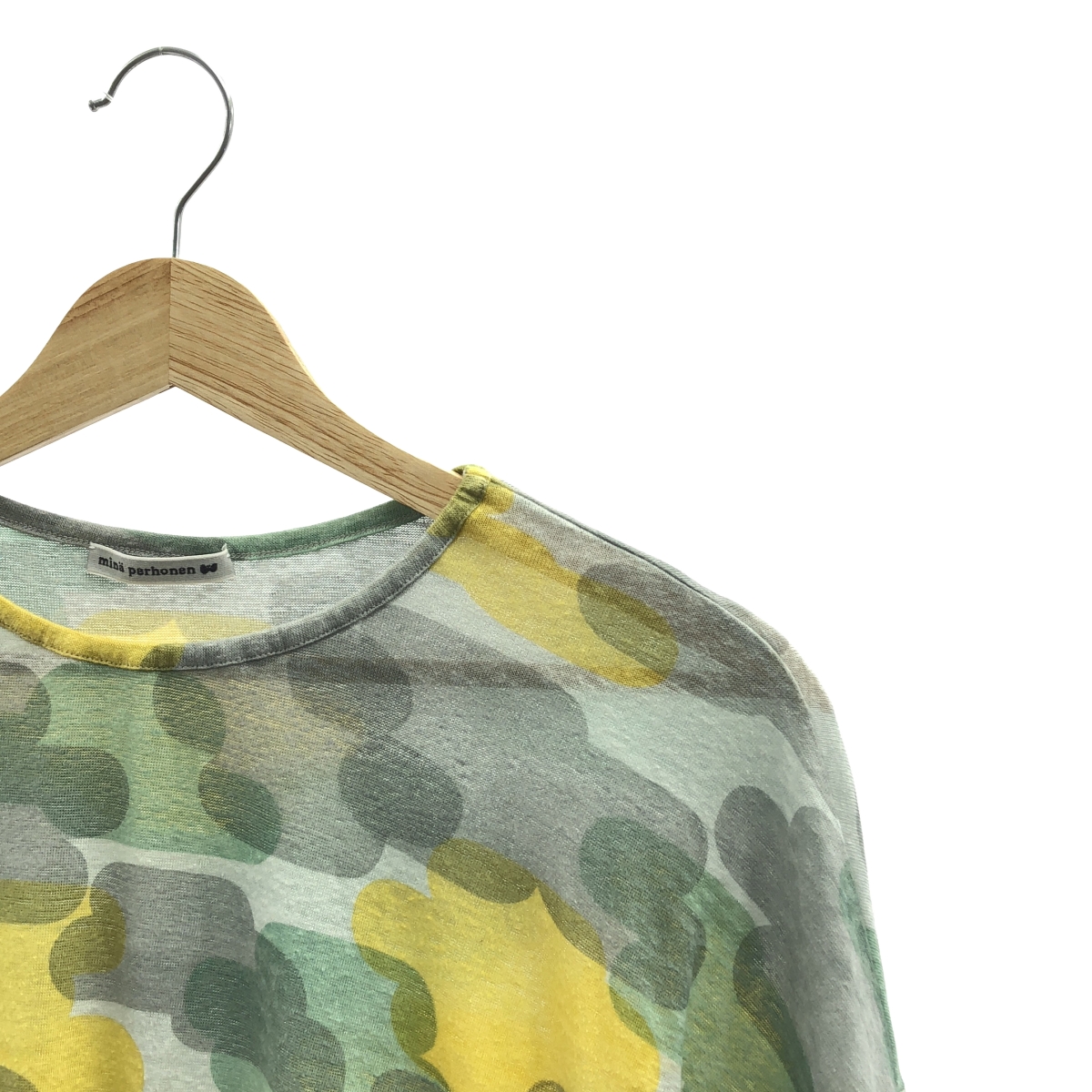 mina perhonen / ミナペルホネン slow cloud / リネン レーヨン 総柄 ニット カットソー