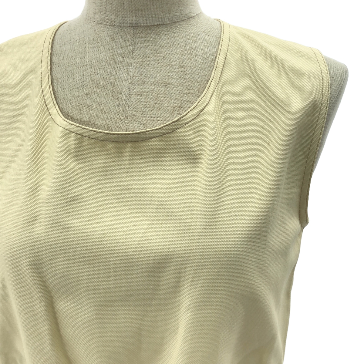 Plan C / プランシー 異素材 切替 ギャザー ポケット付き ドレス ワンピース