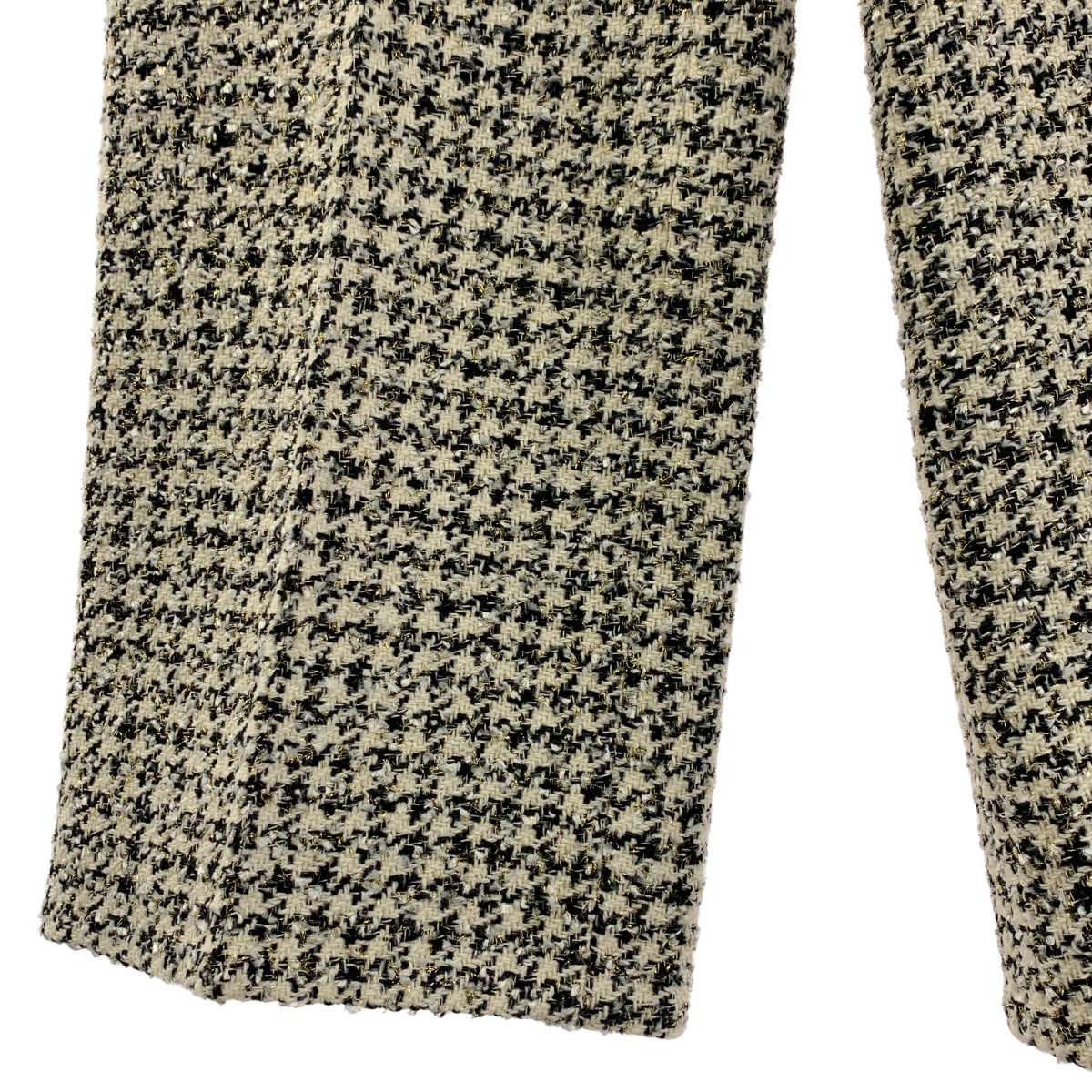 Drawer / ドゥロワー コットン ウール 千鳥格好 ツイード パンツ