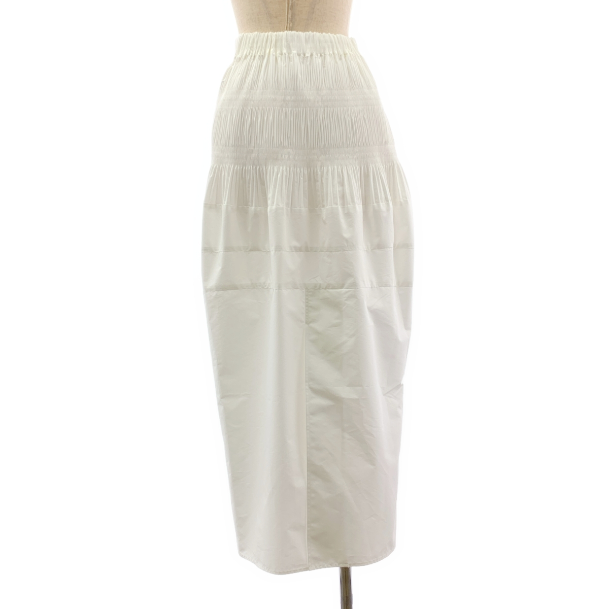Mame Kurogouchi / マメクロゴウチ Micro Pleats Round Silhousette Skirt / ウエストゴム ギャザー ボリューム スカート